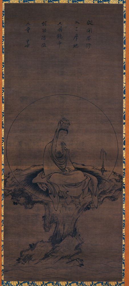 元 白衣观音图轴83x39日本京都国立博物馆藏.tif

